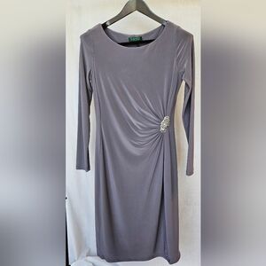 Classic Gray Long Sleeve Ralph Lauren Dress